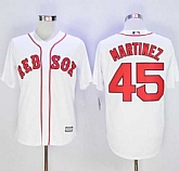 Boston Red Sox #45 Pedro Martinez White Alternate Home New Cool Base Stitched Baseball Jersey,baseball caps,new era cap wholesale,wholesale hats